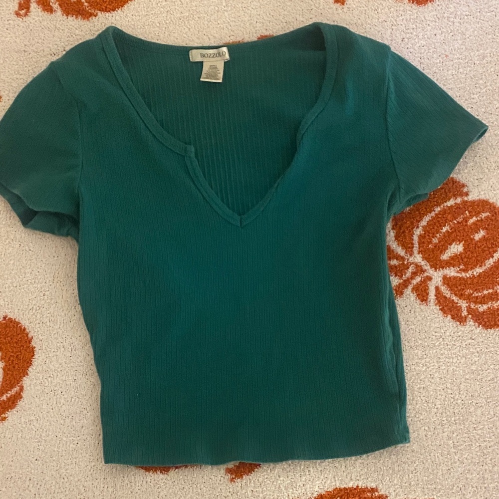 Bozzolo Deep Teal Short Sleeve Top